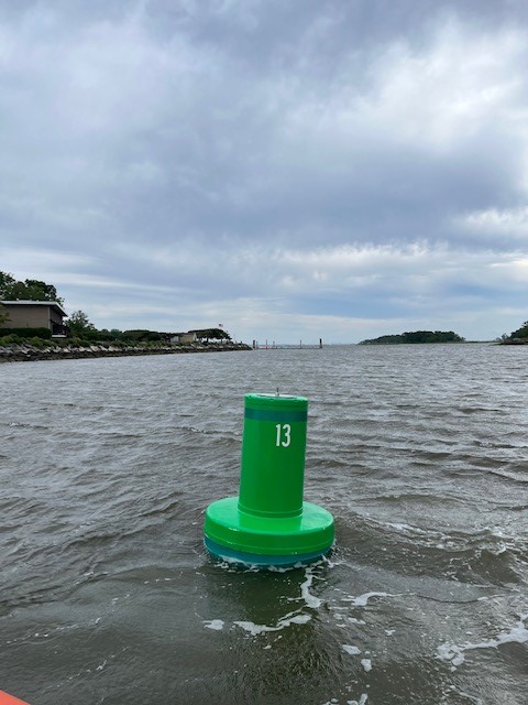 (PHOTO: These private ATONs - aids to navigation - were installed in Milton Harbor by installed McCauley Mooring and Diving Services of Larchmont on June 6, 2022.)