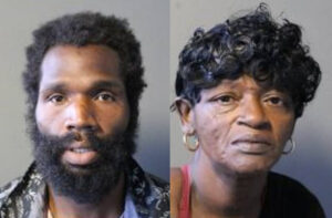 (PHOTO: Romal Jarrett, 35 and Elaine Hall, 53 were arrested for a larceny complaint at CVS on Thursday.)