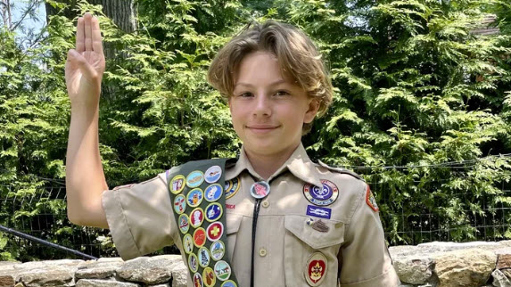 (PHOTO: Harrison Gelinas of Rye Troop 2.)