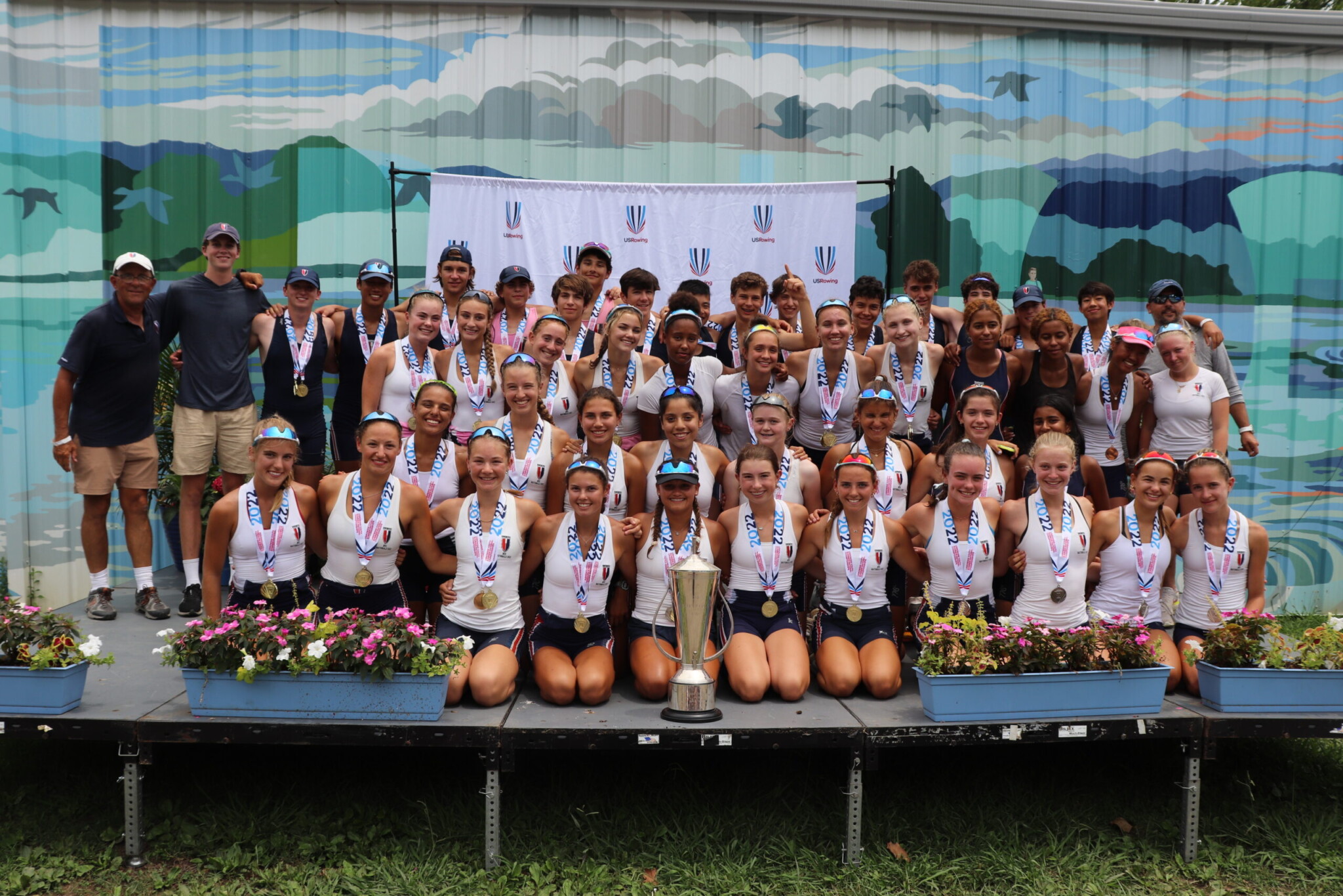 (PHOTO: RowAmerica Rye at the 2022 USRowing Summer Youth Nationals.)(PHOTO: RowAmerica Rye at the 2022 USRowing Summer Youth Nationals.)