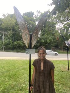 ((PHOTO: Artist and former Rye Arts Council employee Richela Fabian Morgan explained the underside of the Magnificent Owl Butterfly speaks to the duality of human beings.)