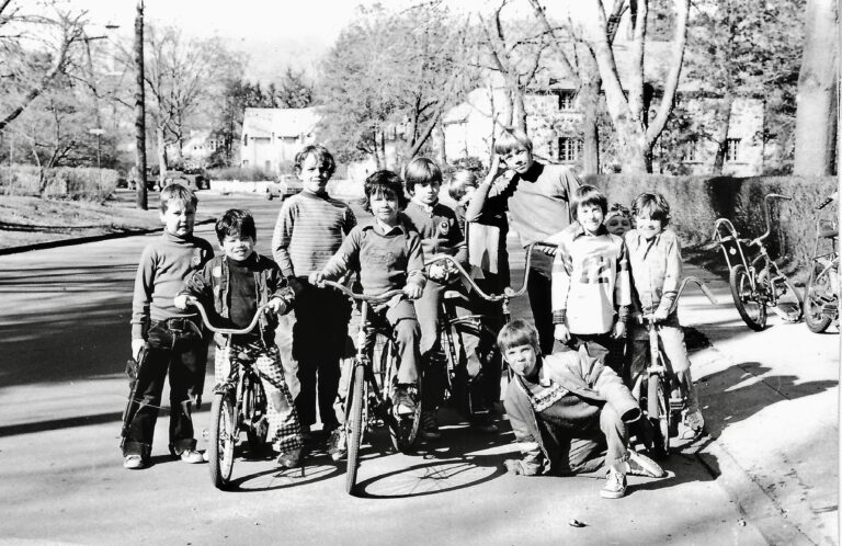 (PHOTO: Rye Lifer Michael Collins playing with his friends in Indian Village (circa 1975).)