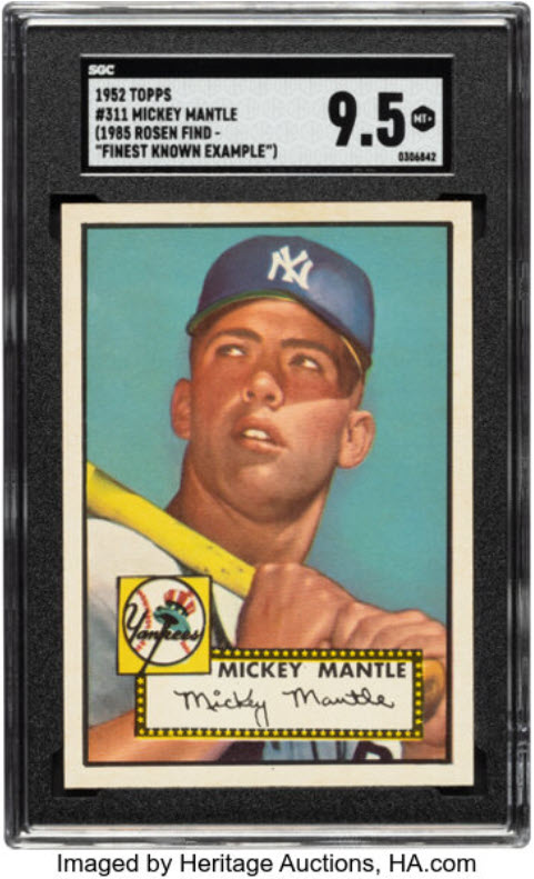 Mickey Mantle 1952 Baseball Card