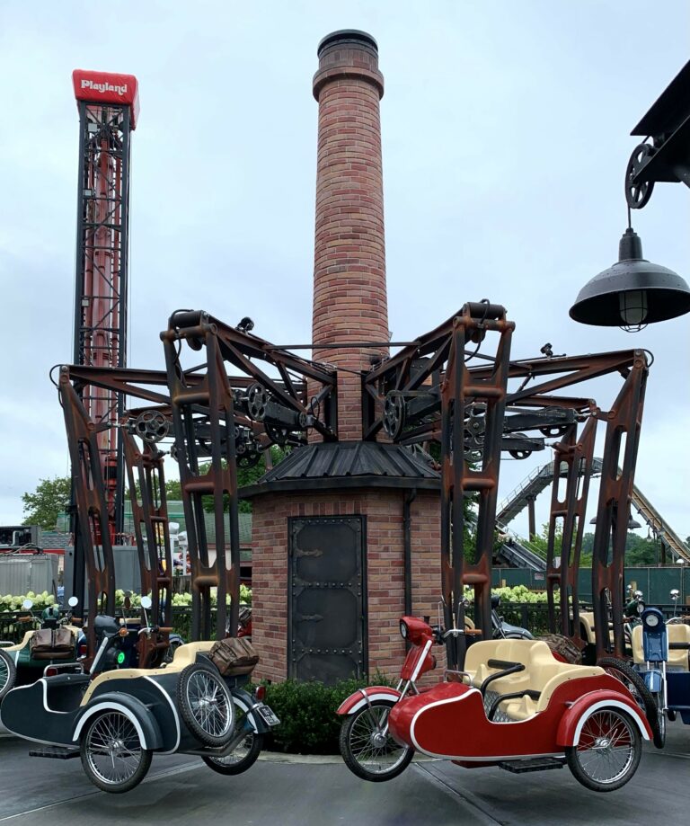 (PHOTO: Playland Park's new ride, The Old Rye Motorbike Factory.)