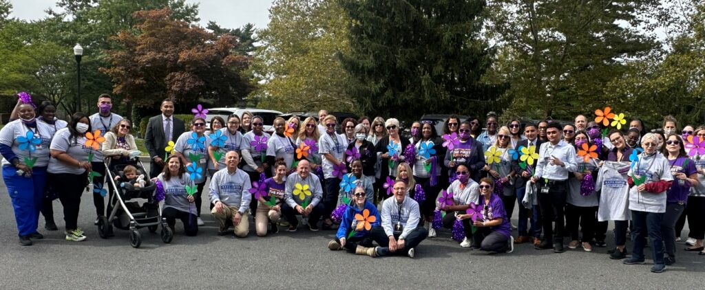 (PHOTO: The walkers! The Osborn hosted a Walk to End Alzheimer’s disease on its campus on Friday.)