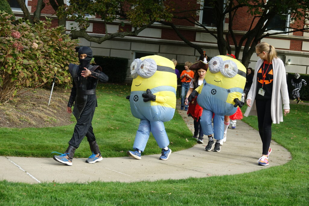 (PHOTO: A Halloween tradition for decades, students from The Osborn School in Rye came to The Osborn campus to parade in costume on Monday, October 31, 2022.)