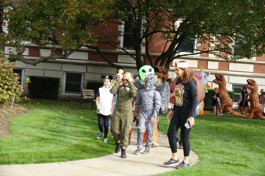 (PHOTO: A Halloween tradition for decades, students from The Osborn School in Rye came to The Osborn campus to parade in costume on Monday, October 31, 2022.)