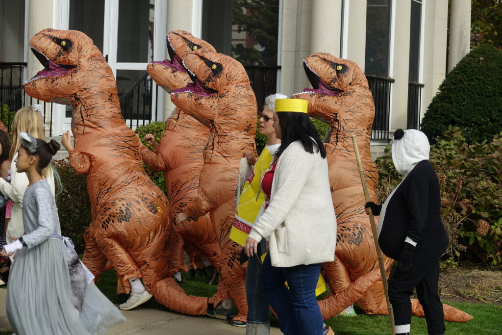 (PHOTO: A Halloween tradition for decades, students from The Osborn School in Rye came to The Osborn campus to parade in costume on Monday, October 31, 2022.)