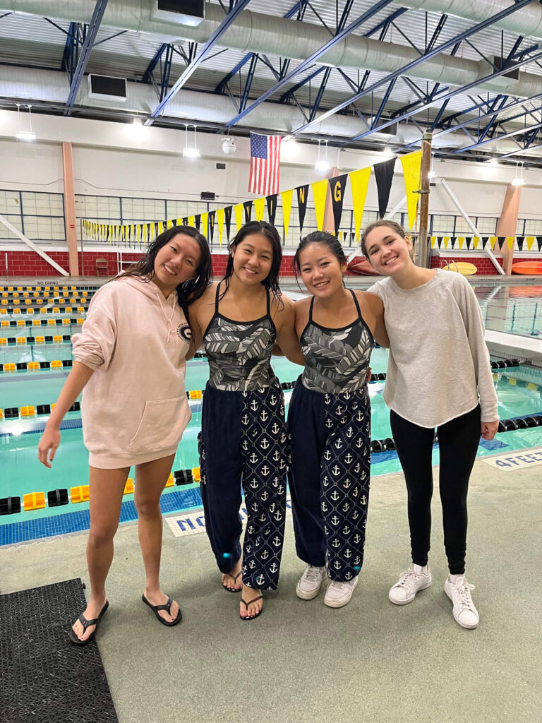 (PHOTO: Rye Varsity Swimming & Diving's senior swimmers.)