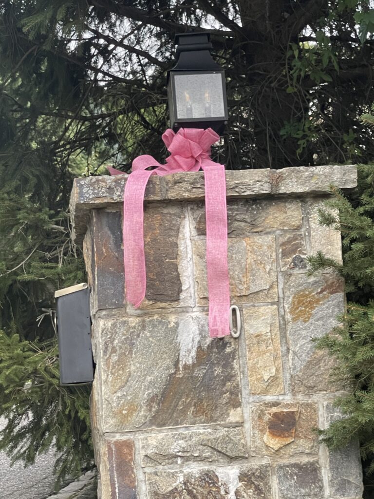 (PHOTO: TieTheTownPink ribbons are popping up all over Rye, courtesy of the SOUL RYEDERS.)