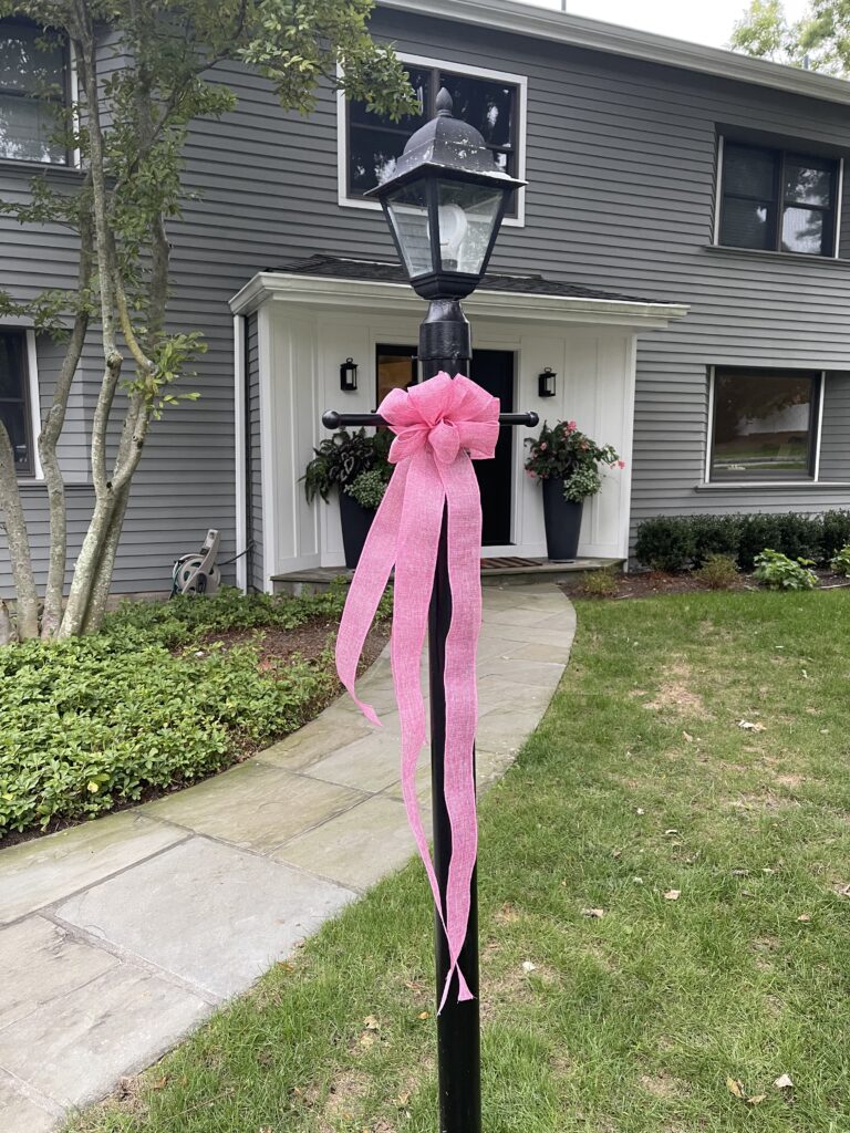 (PHOTO: TieTheTownPink ribbons are popping up all over Rye, courtesy of the SOUL RYEDERS.)