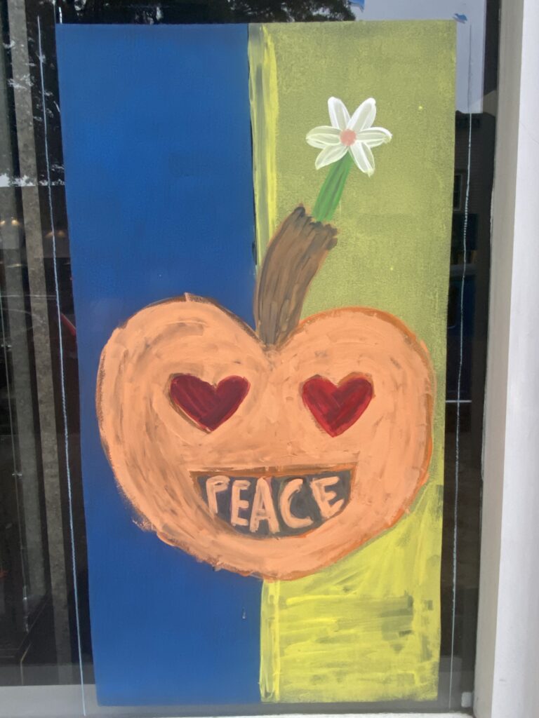 (PHOTO: Artwork from the The 69th Annual Halloween Window Painting on Purchase Street, 2022.)