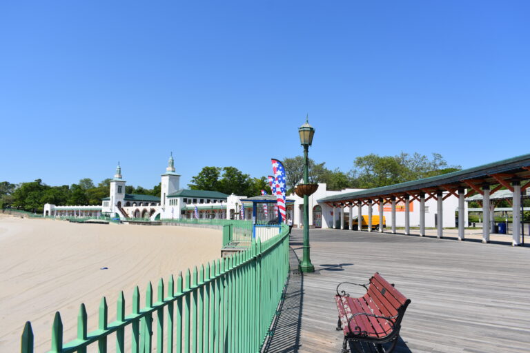 (PHOTO: The boardwalk at Playland is an iconic part of Rye. The Playland Beach opens to dogs in the off season.)