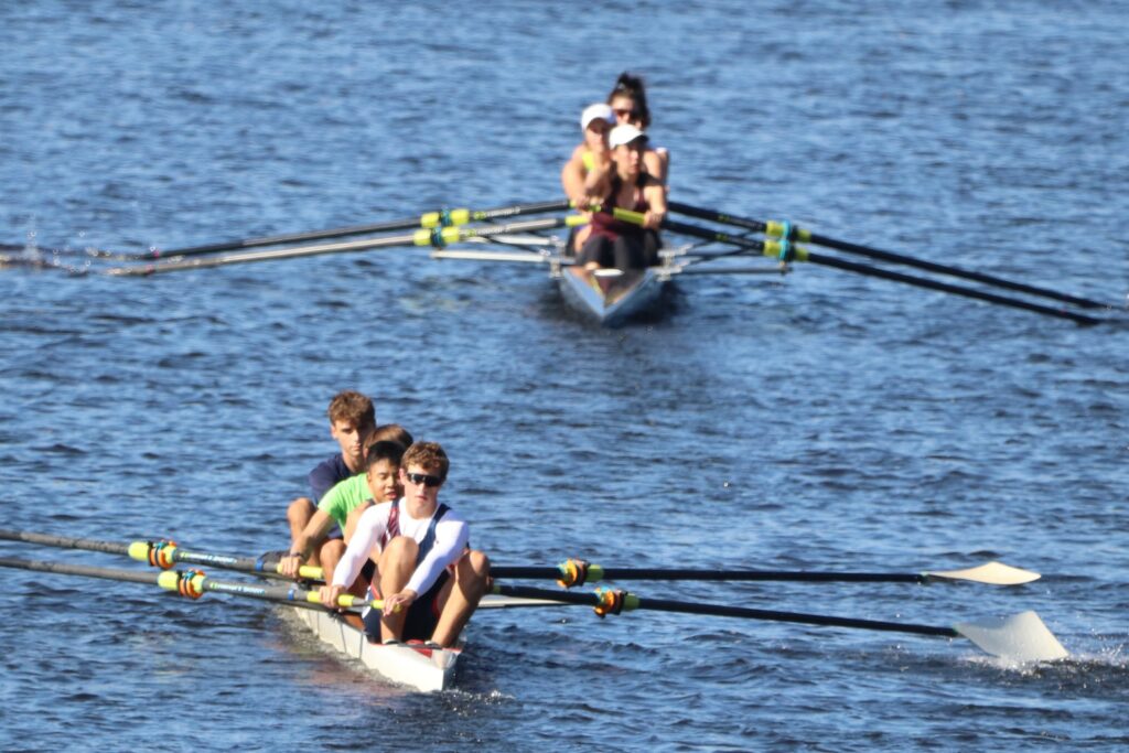 (PHOTO: The RowAmerica my4+ u17 finisher at the Head of Charles 2022.)