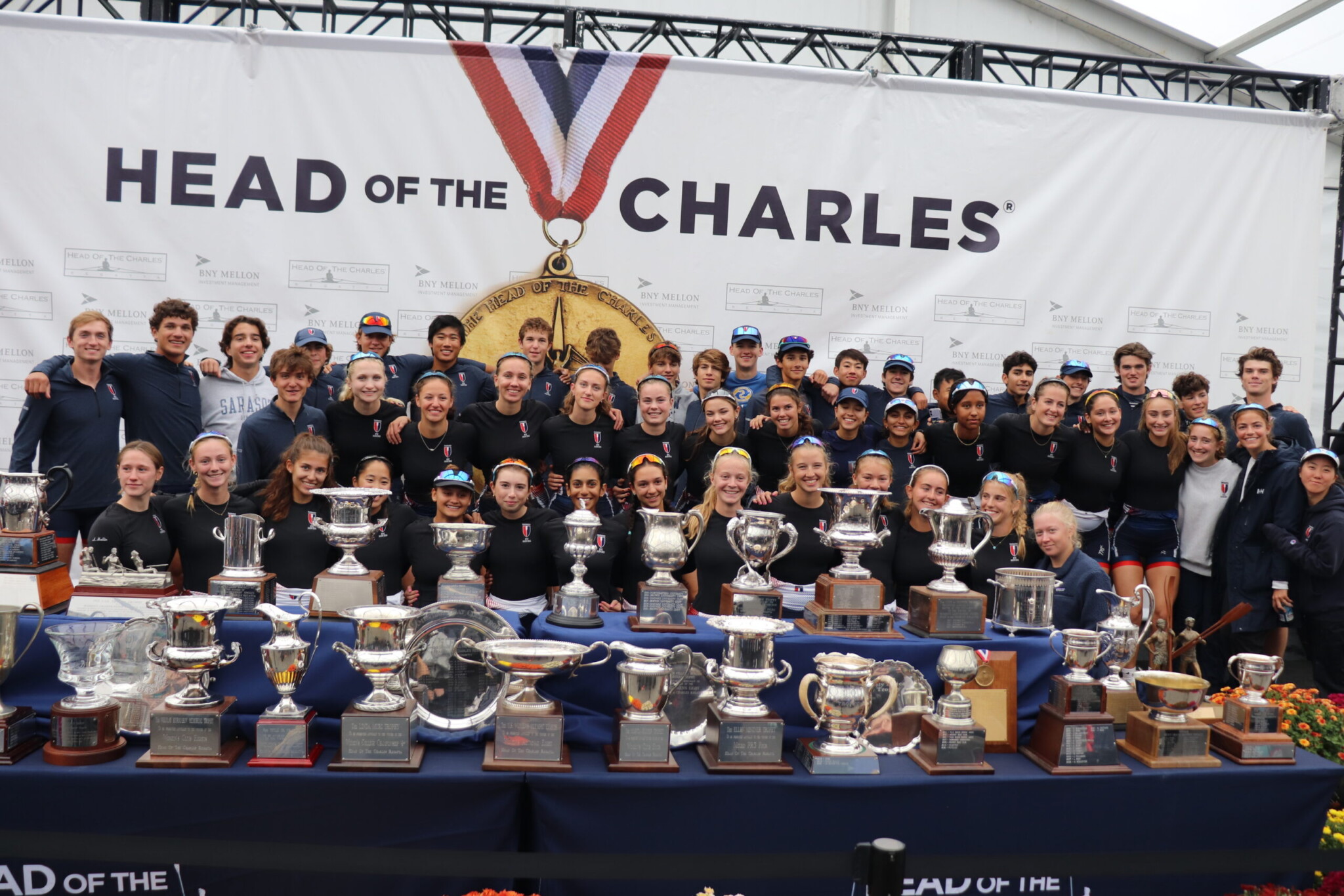 (PHOTO: The RowAmerica Rye athletes who competed at the 2022 Head of the Charles Regatta on Sunday, October 23.)