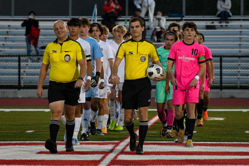 (PHOTO: Rye Boys Varsity Soccer versus Harrison on Wednesday, October 12, 2022.)