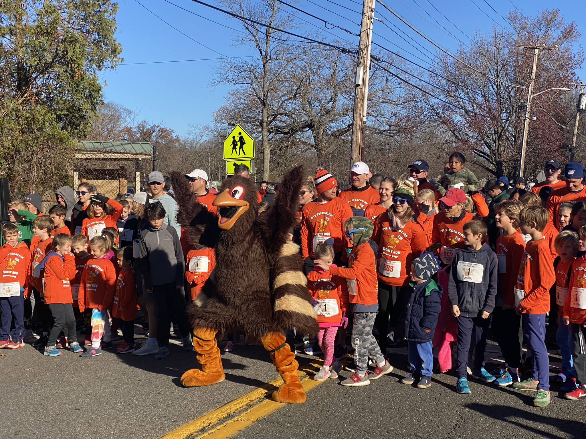 (PHOTO: The 1 mile fun run at the 45th Annual Annual Turkey Run (aka Trot) on Saturday, November 26, 2022.)