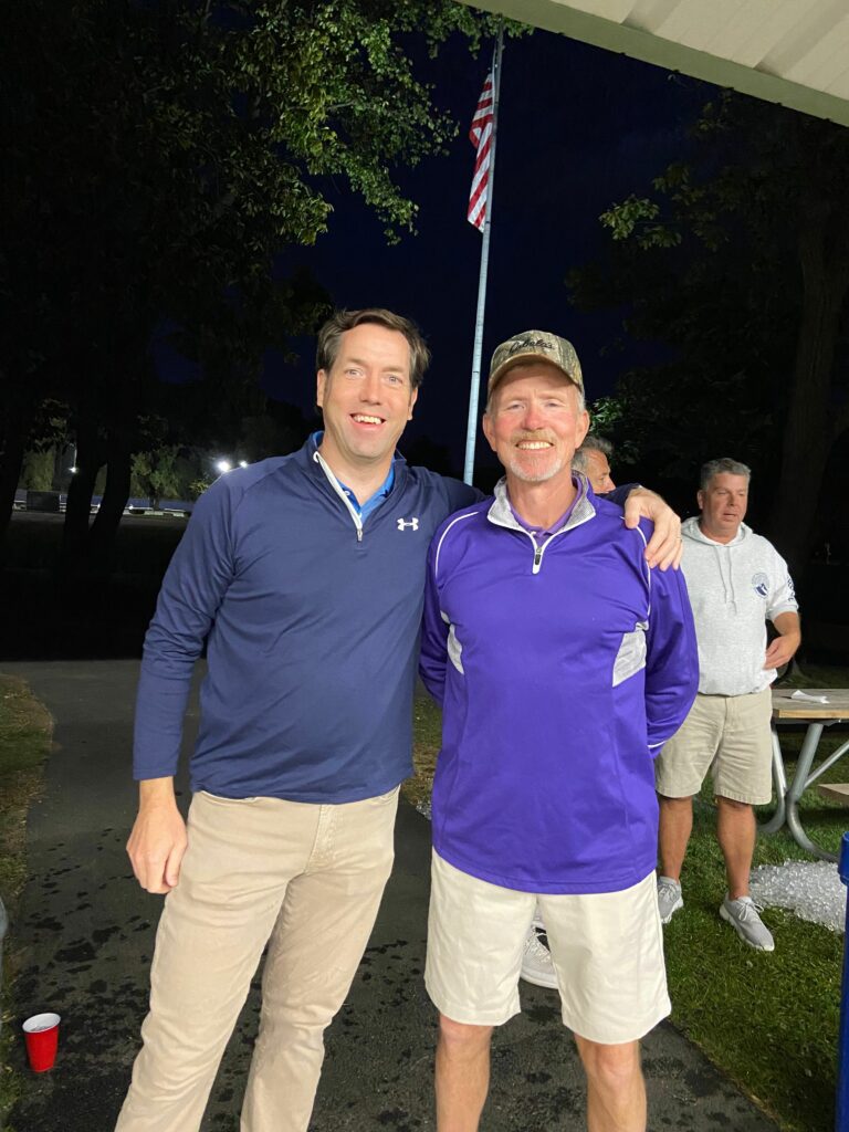 (PHOTO: Matt Anderson and Andy Ball at the 32nd Annual George J. Kirby Memorial Golf Tournament.)