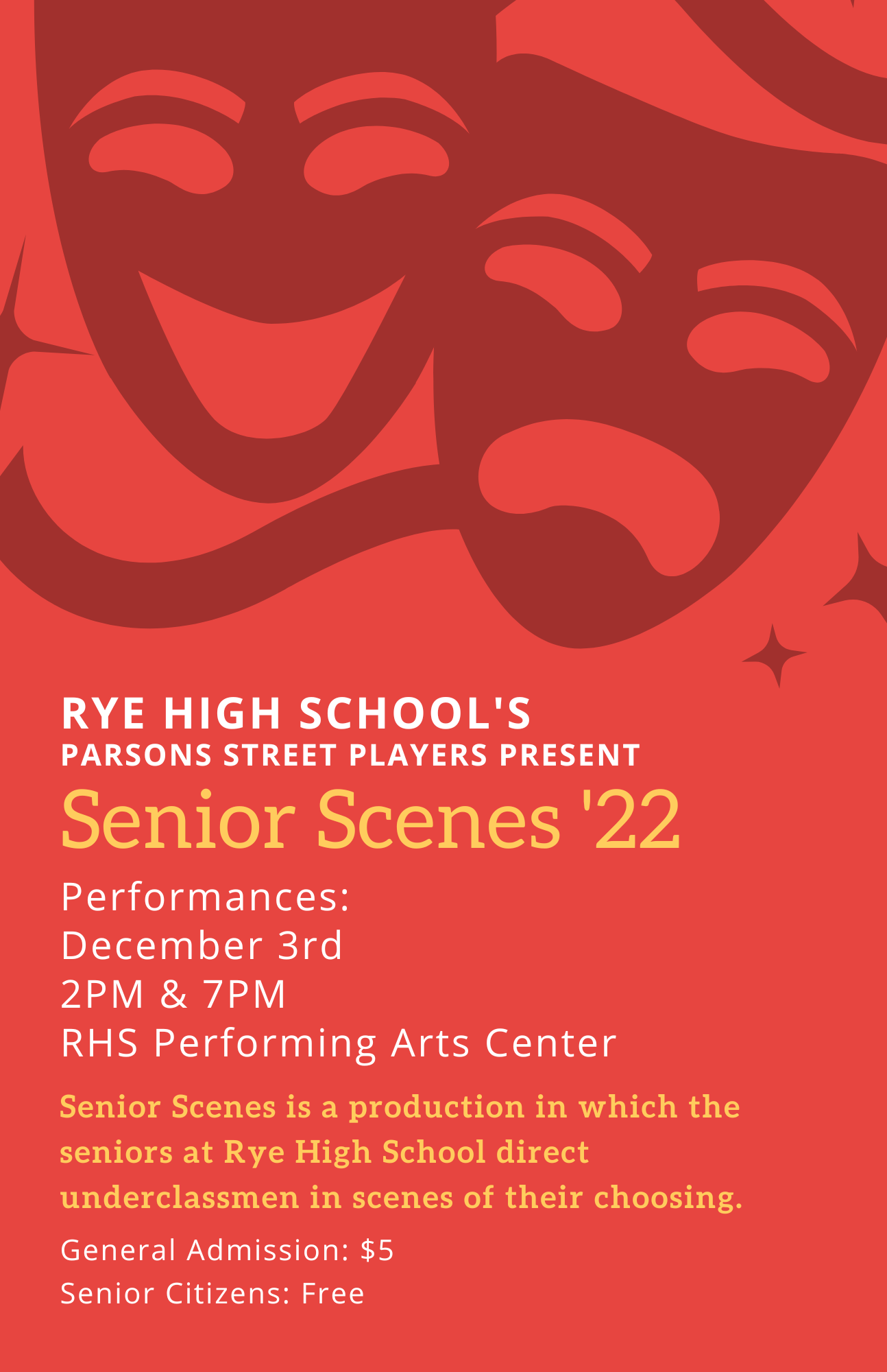 Rye High School - Senior Scenes Flyer