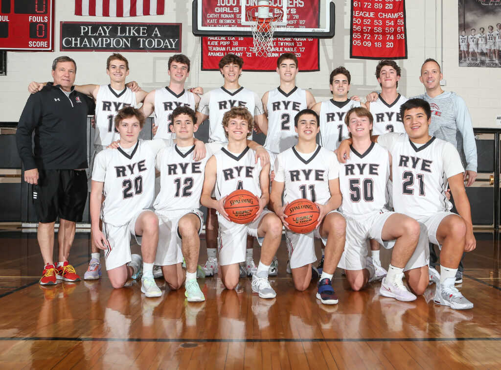 (PHOTO: The 2022-2023 Rye Boys Varsity Basketball team.)