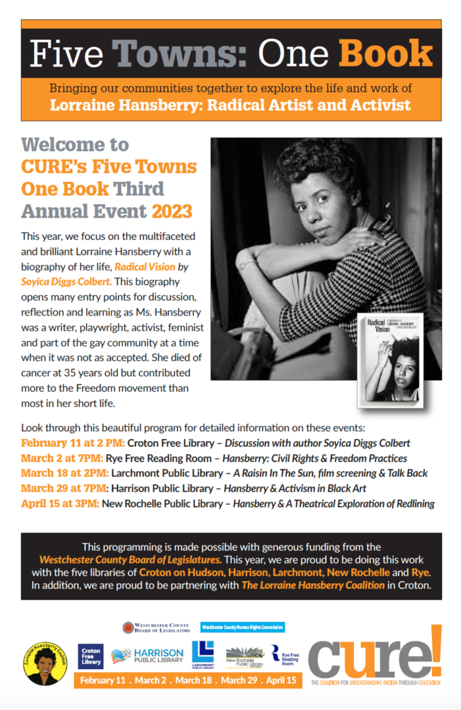 Five Towns One Book 2023 Event poster