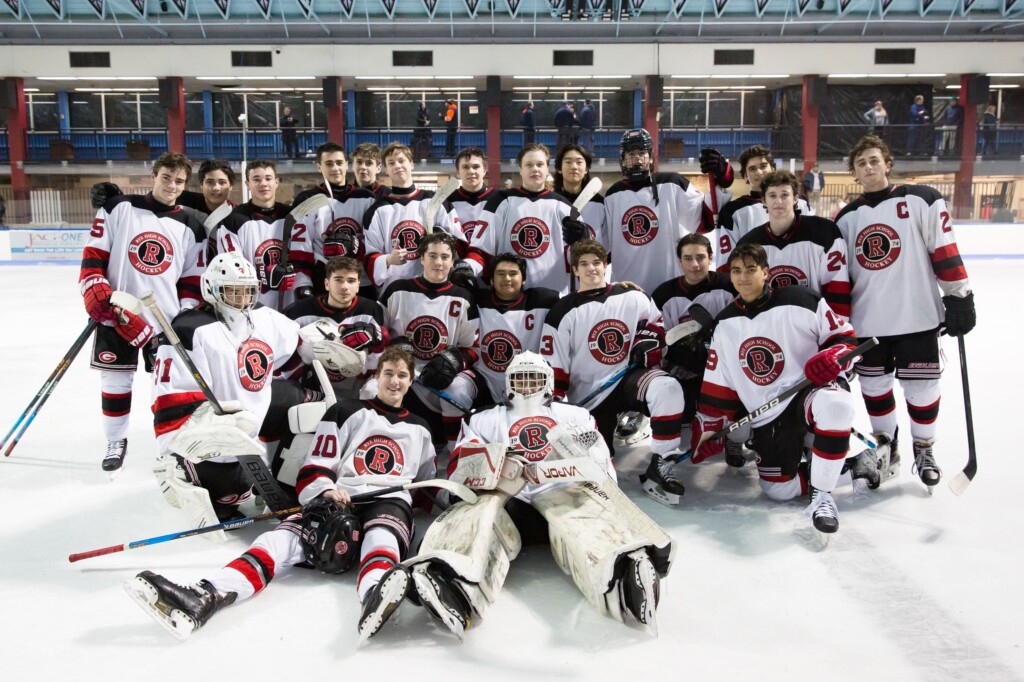 (PHOTO: The 2023 Rye Boys Varsity Hockey team.)