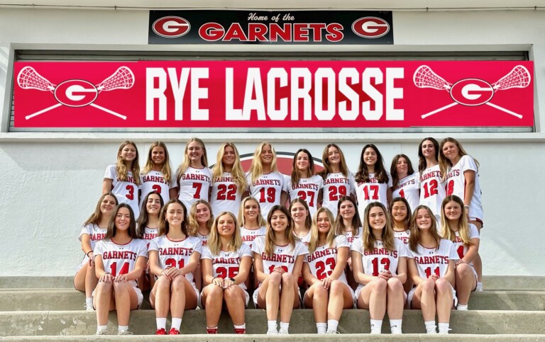 (PHOTO: The 2023 Rye Girls Varsity Lacrosse team.)