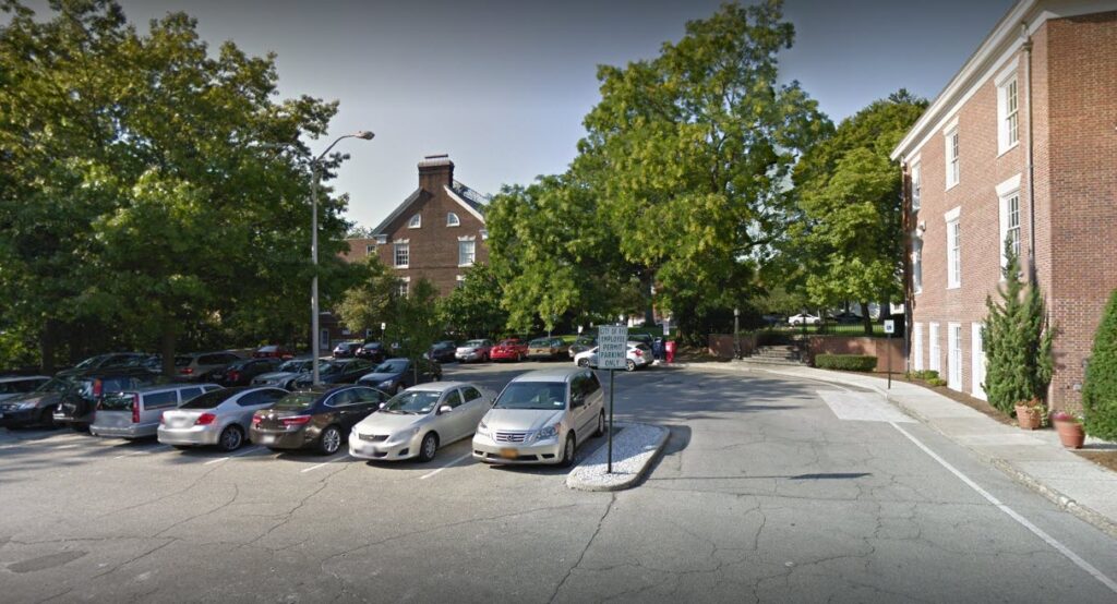 (PHOTO: The parking area behind Rye City Hall and adjacent to the Rye Free Reading Room will have new time limits starting Monday, May 1st, 2023.)