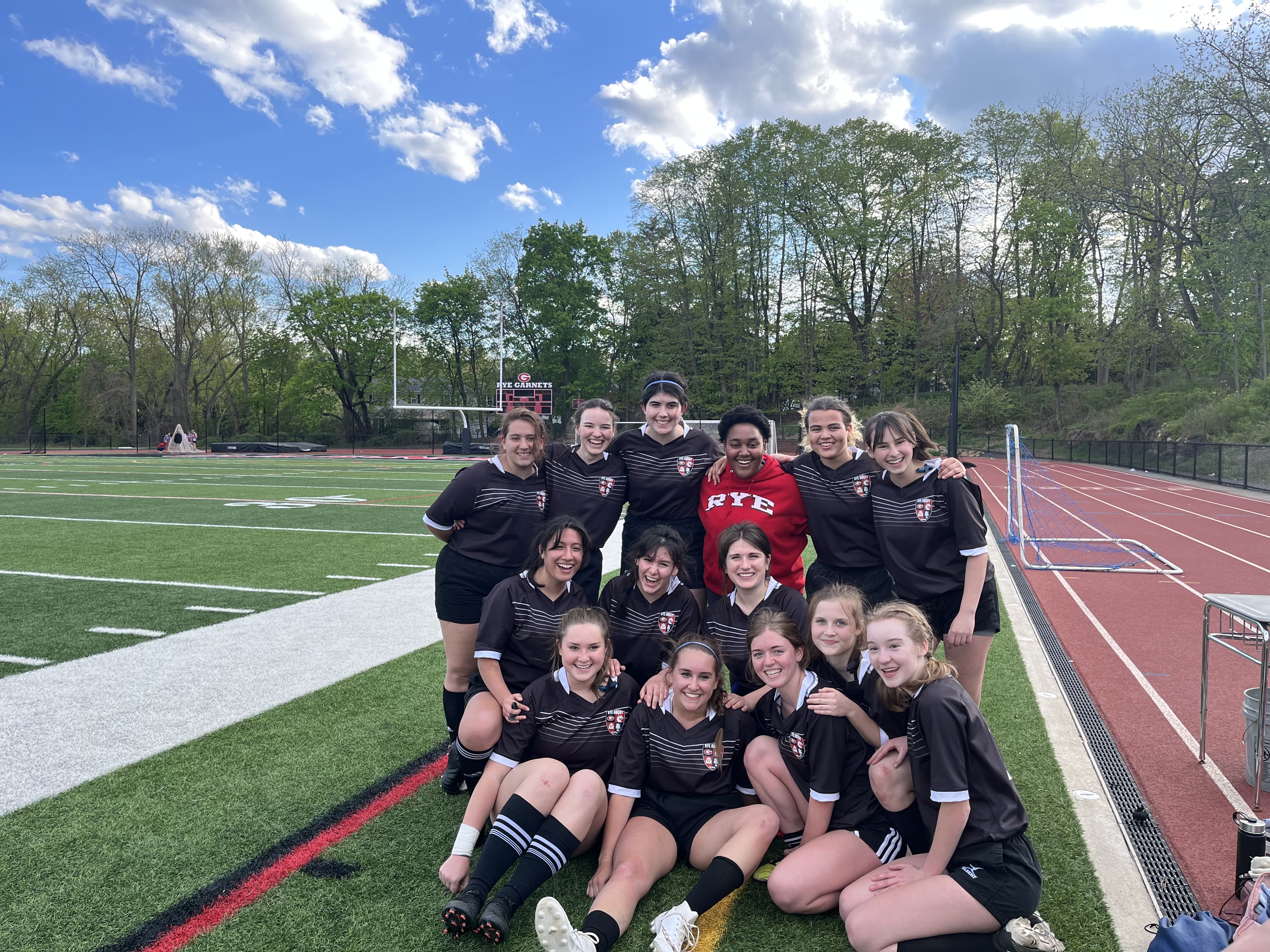 (PHOTO: The 2023 Rye Girls Varsity Rugby team.)