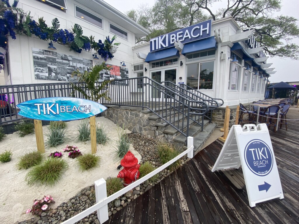 (PHOTO: The new Tiki Beach, has replaced the old Charley's Pier Restaurant & Tiki Bar. The adjacent Captain Lawrence Beer Garden offers outdoor seating only.)