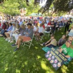 (PHOTO: A large crowd turned out for the 2023 Memorial Day ceremony on the Rye Village Green.)