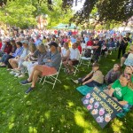 (PHOTO: A large crowd turned out for the 2023 Memorial Day ceremony on the Rye Village Green.)