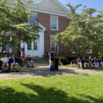 (PHOTO: Veteran Howard Heyel Delivered the principal address at the 2023 Memorial Day ceremony on the Rye Village Green.)