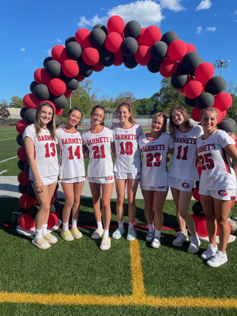 (PHOTO: The 20203 Rye Girls Varsity Lacrosse team seniors on Saturday.)