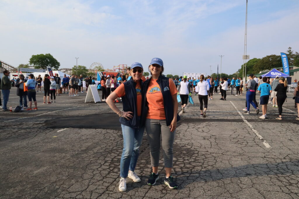 (PHOTO: Soul Ryeders inaugural half marathon and 5K run was held on Sunday, May 21, 2023. Soul Ryeders Director of Operations Lesley Findlay and Executive Director Heidi Kitlas at registration. Credit: Sierra Desai.)