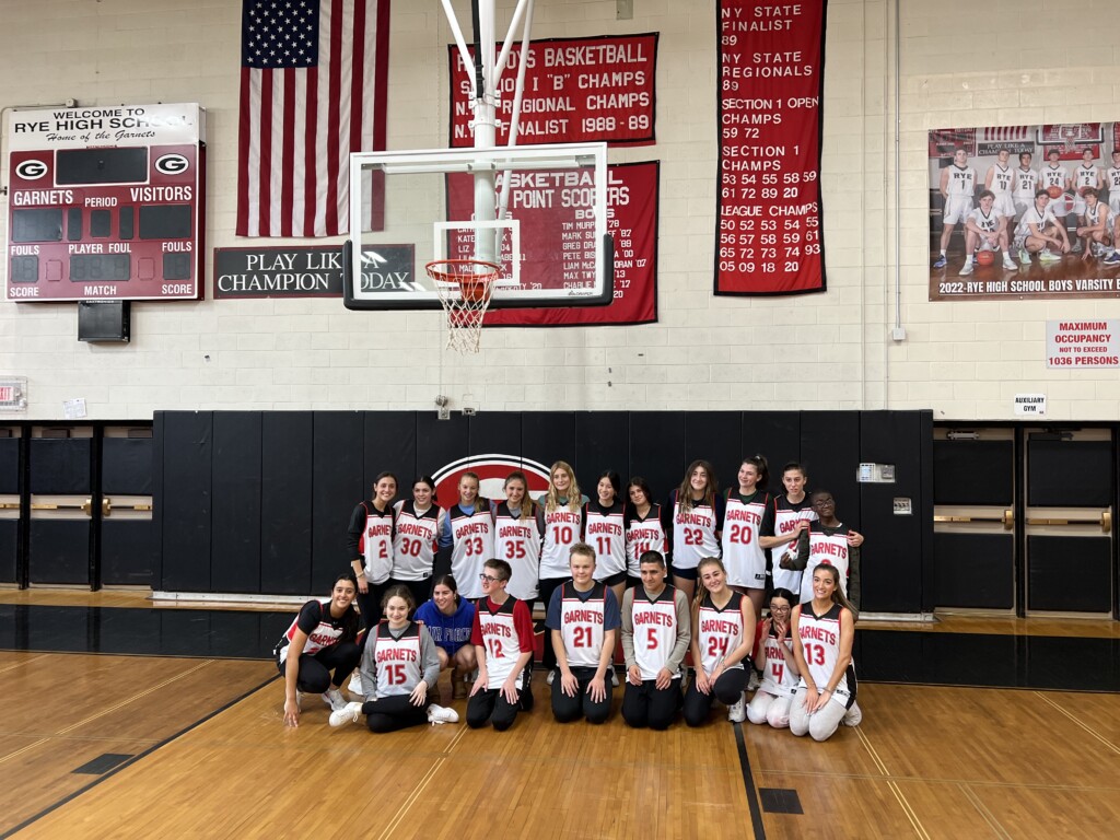 (PHOTO: Rye High School's Unified Basketball team looking very unified!.)