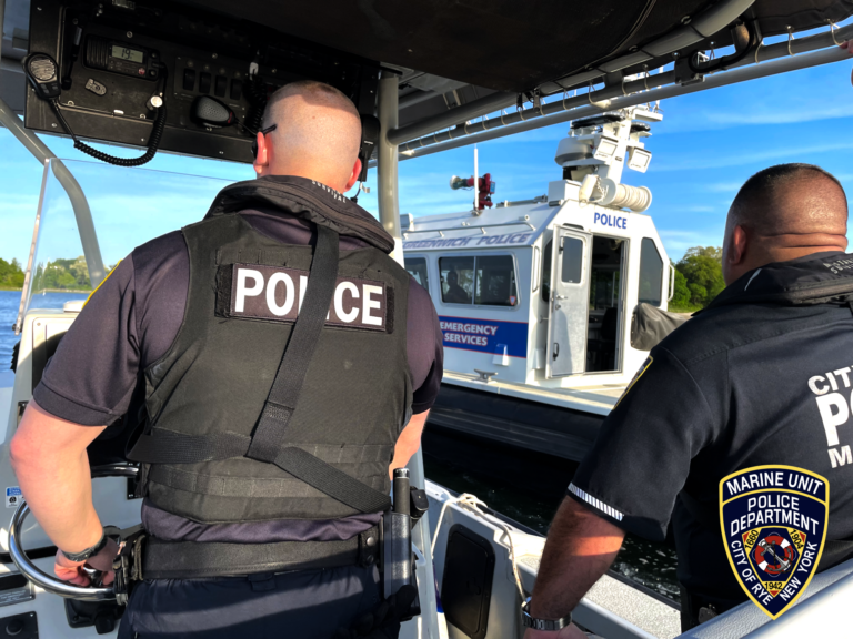 (PHOTO: The City of Rye Police Department marine unit was out patrolling the Long Island Sound on Saturday, May 27, 2023.)