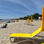(PHOTO: Playland Beach's new lounge furniture. Credit: Will McCullough.)