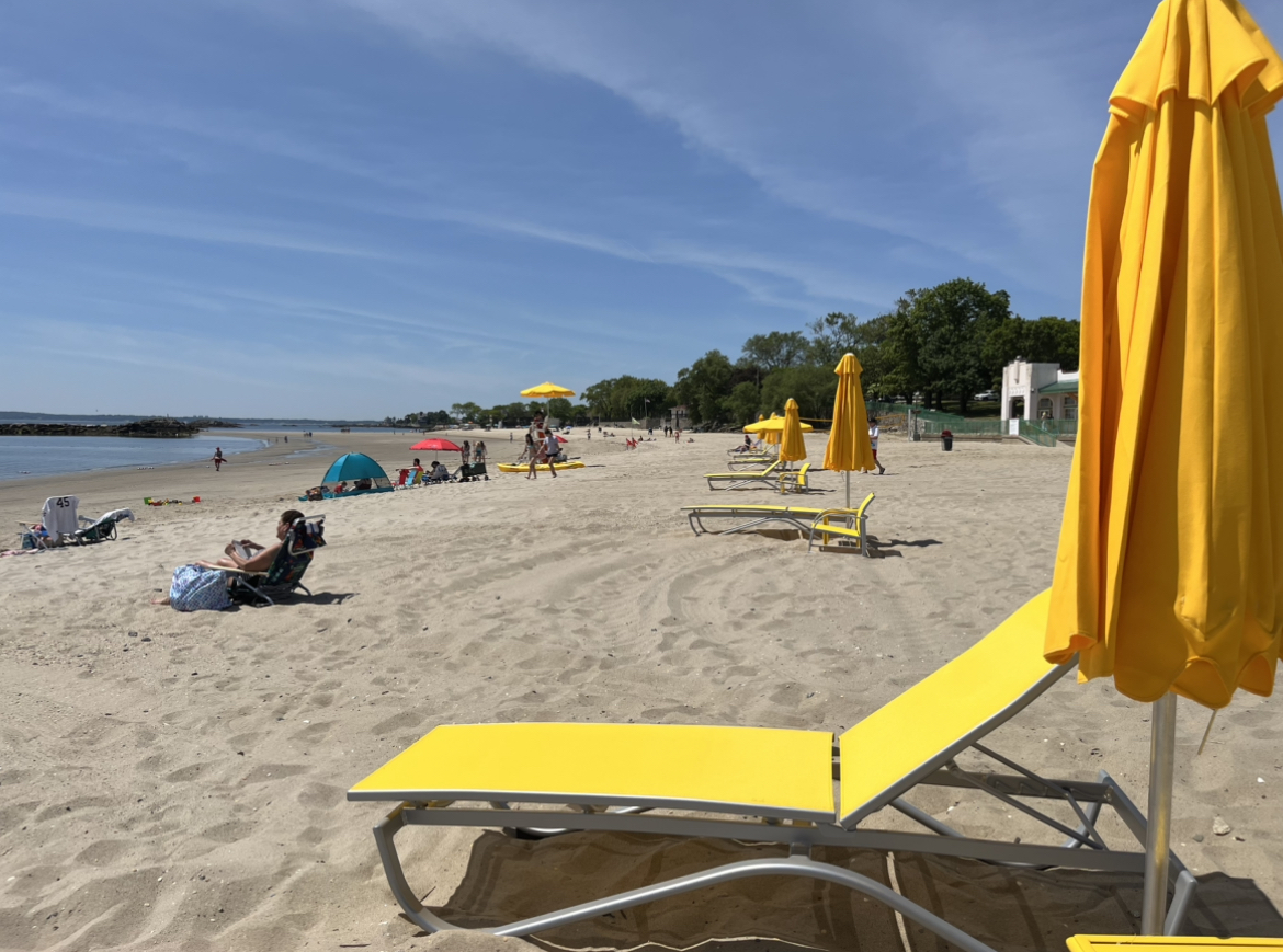 (PHOTO: Playland Beach's new lounge furniture. Credit: Will McCullough.)