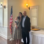 (PHOTO: Ashley Kessner poses for a picture with coach Alex Tejera after earning Lions Club Scholar Athlete of the Year.)