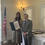 (PHOTO: Lions Club Athlete of the Year Ashley Kessner receives a proclamation from State Assemblyman Steve Otis.)