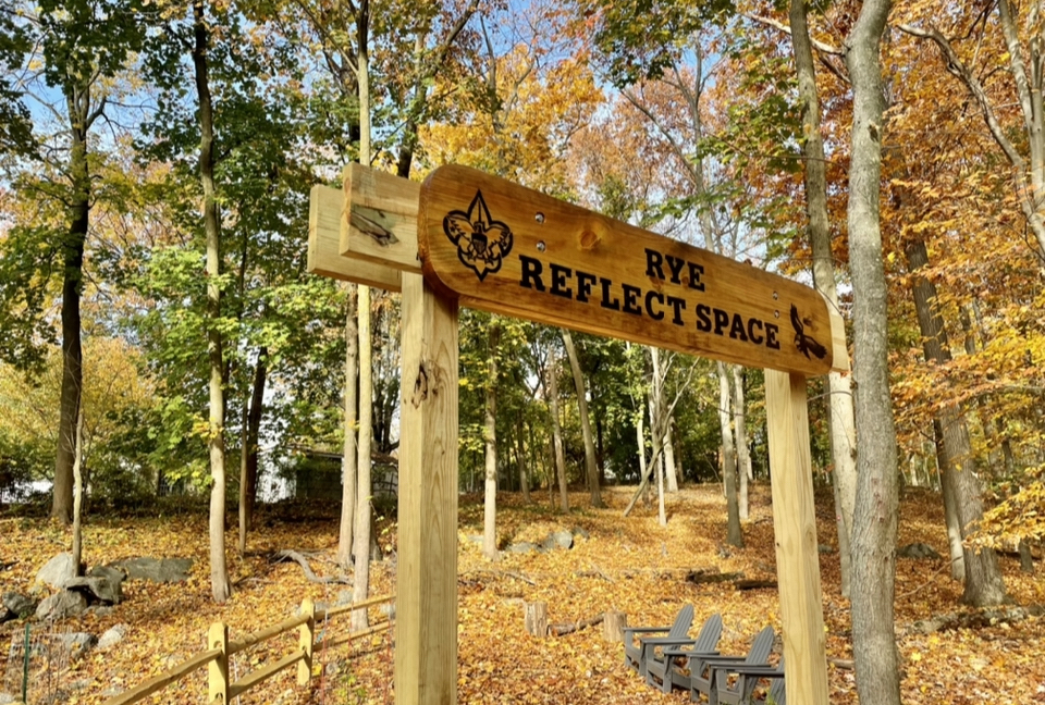 (PHOTO: The New Rye Reflect Space in the Rye Nature Center)