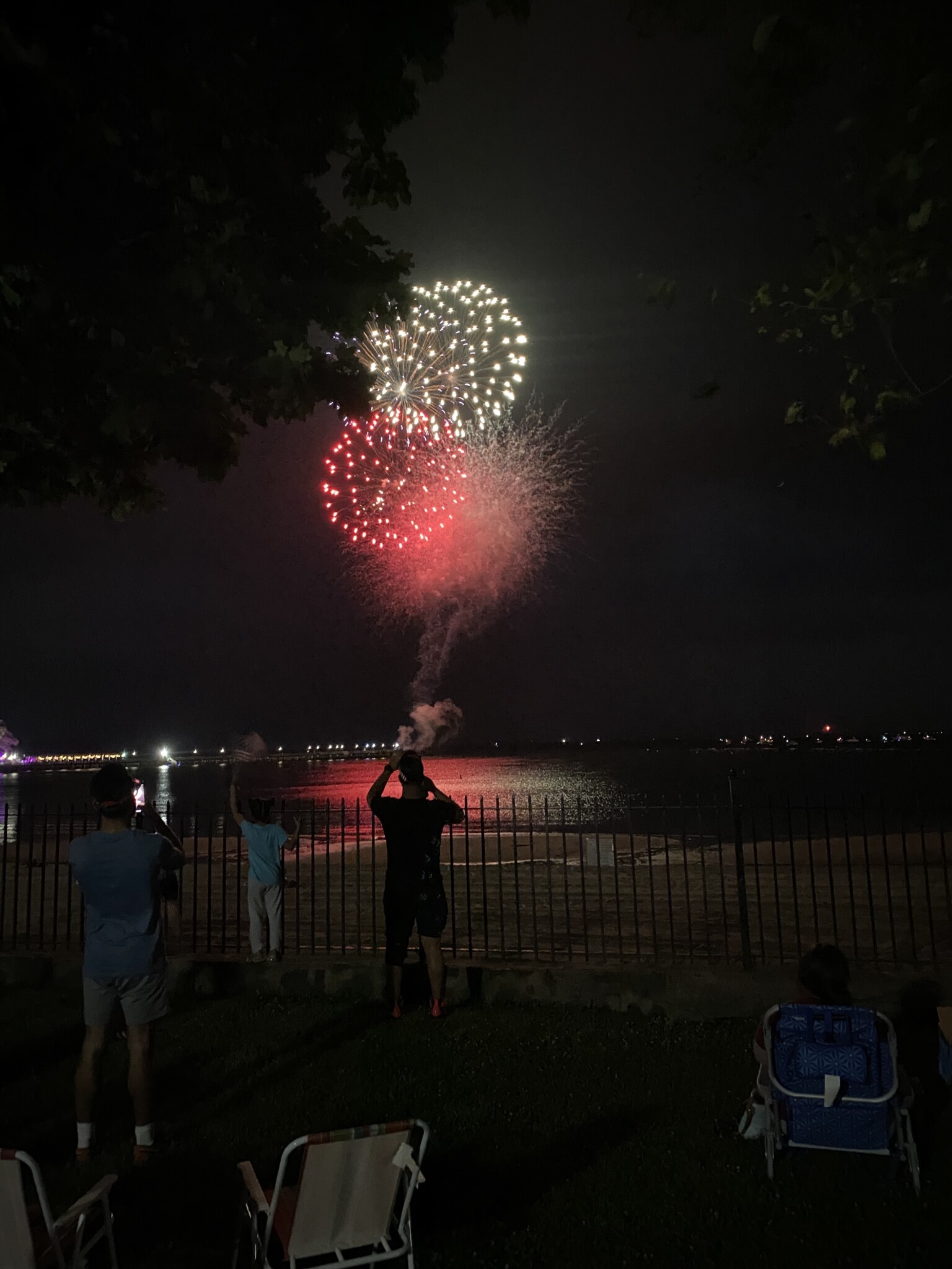 (PHOTO: The first of two July 4th fireworks shows at Playland was Monday.)