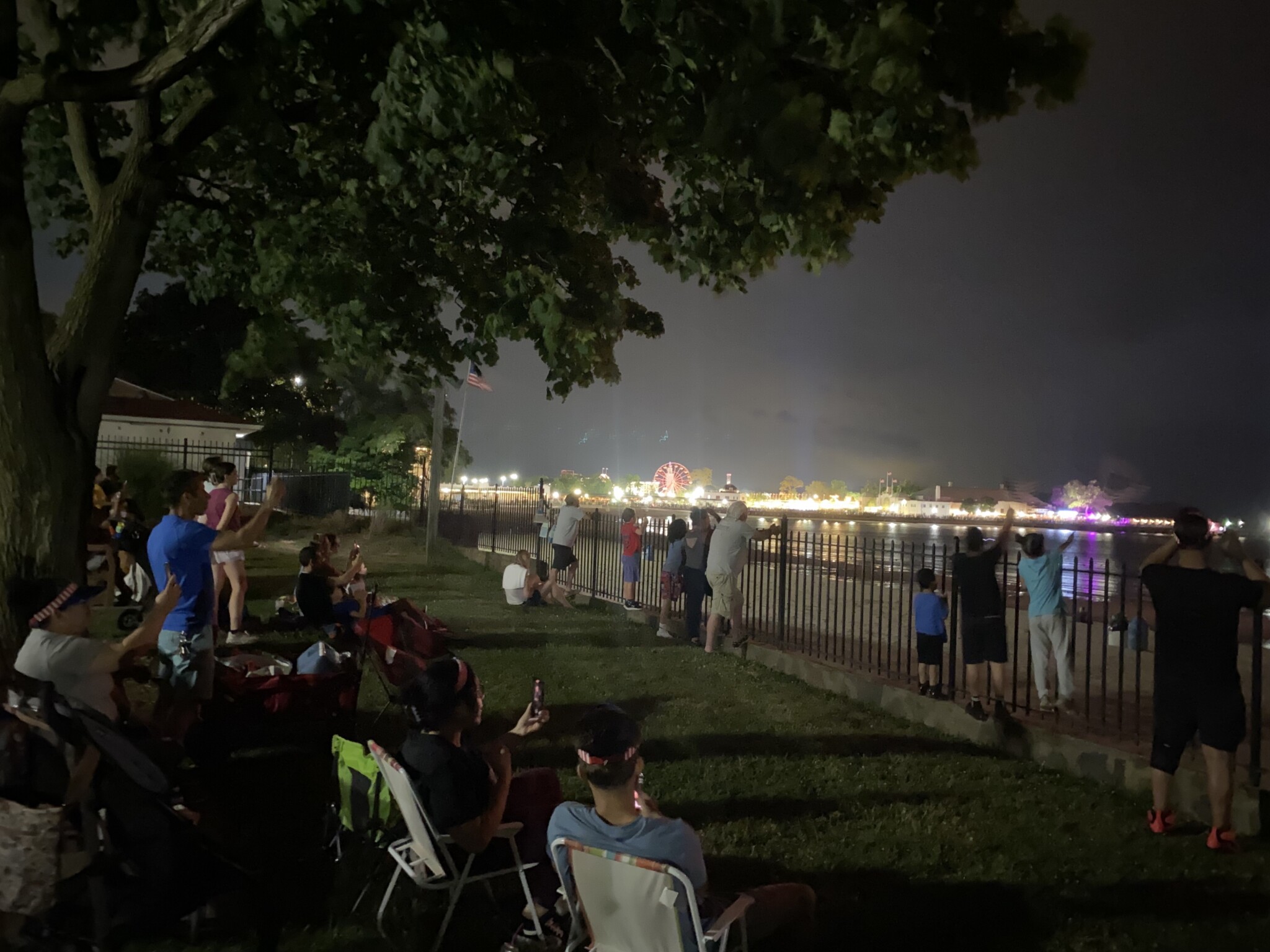 (PHOTO: The first of two July 4th fireworks shows at Playland was Monday.)