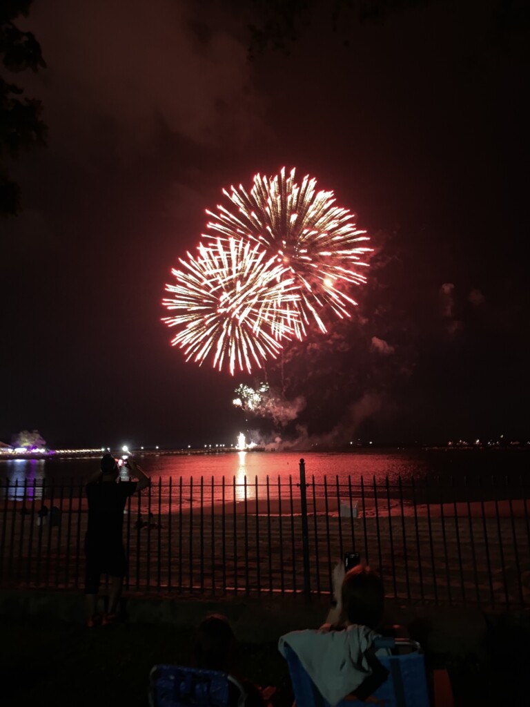 (PHOTO: The first of two July 4th fireworks shows at Playland was Monday.)