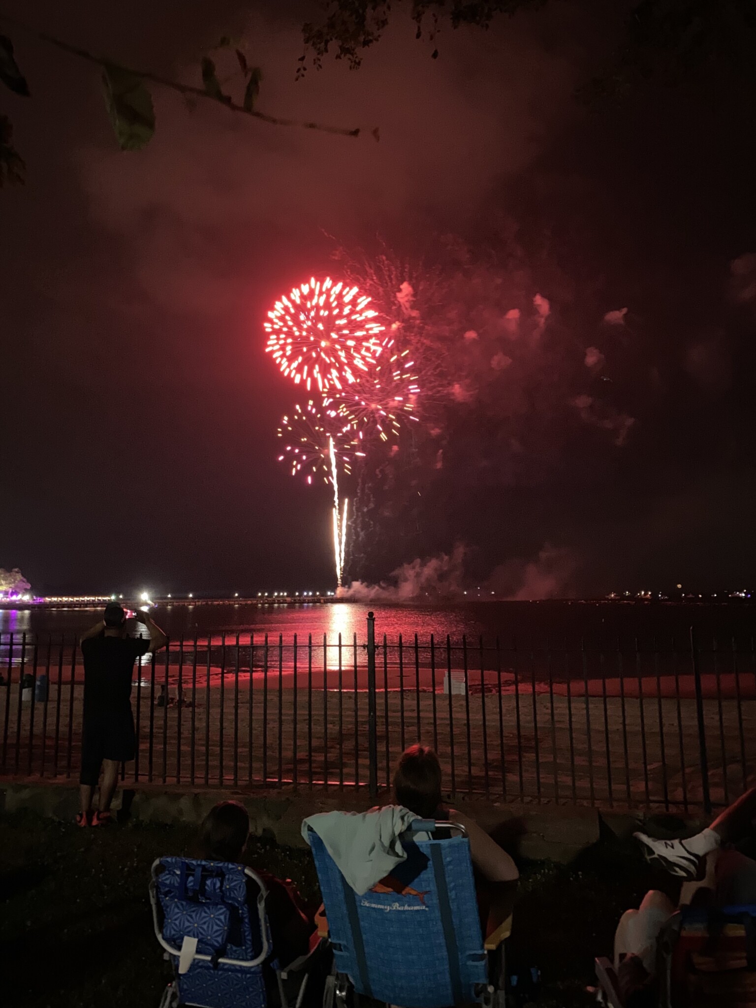 (PHOTO: The first of two July 4th fireworks shows at Playland was Monday.)