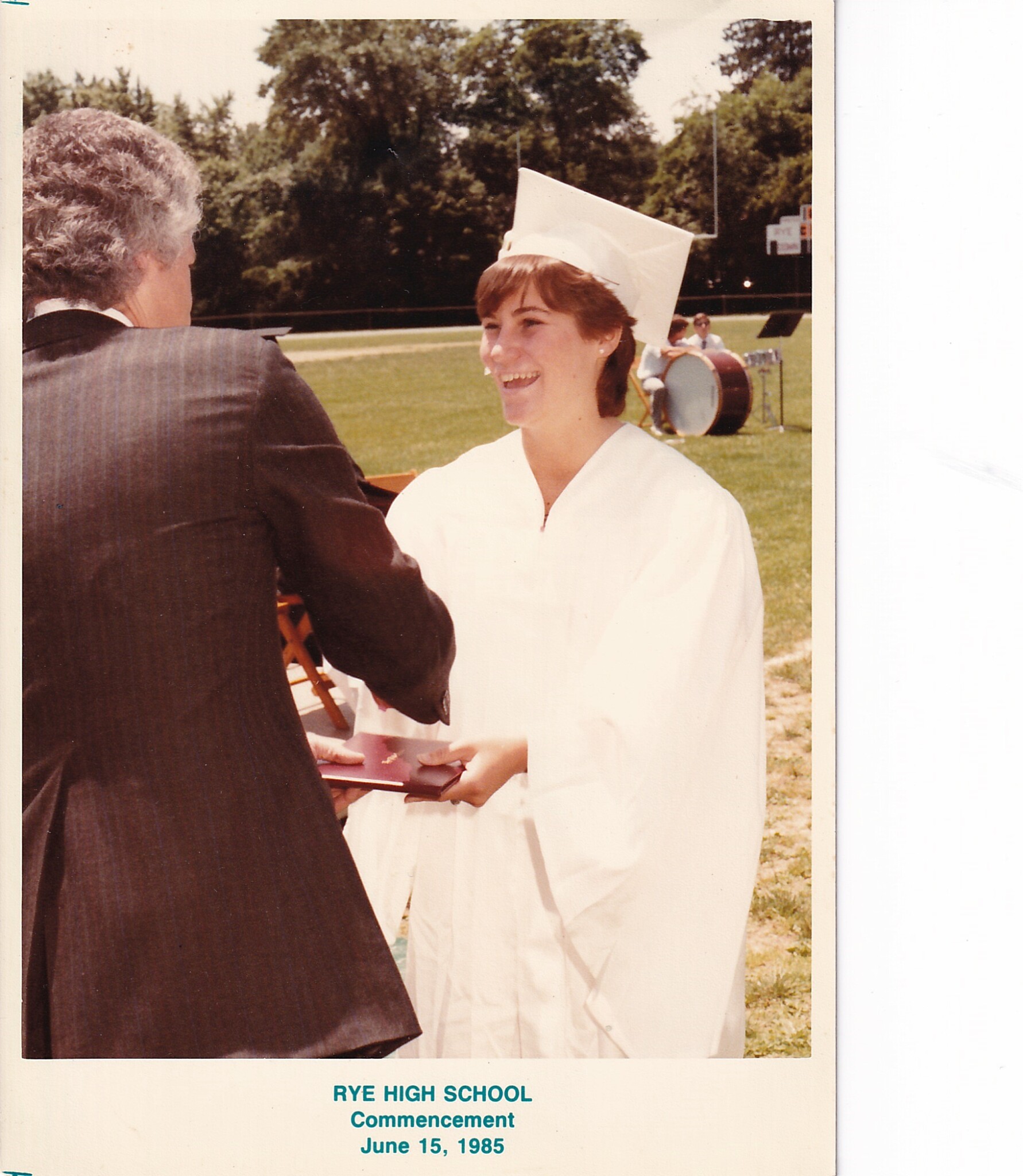 (PHOTO: Maggie at Rye High School Graduation in 1985)