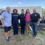 (PHOTO: City of Rye Police Advisory Board members Bart DiNardo, Ingraham Taylor, P.O. Latoya Anderson, Chair Lisa Dominici, Public Safety Commissioner Mike Kopy on Tuesday night.)