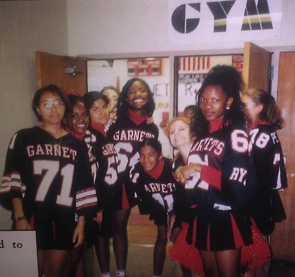 (PHOTO: Latoya Anderson was co-captain of the Rye High School cheerleading squad her senior year.)