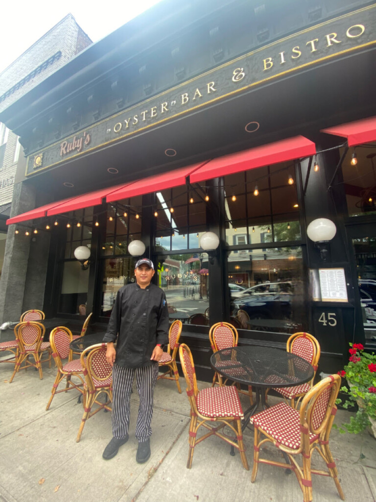 (PHOTO: Oswaldo Rodriquez, head chef of Ruby’s Oyster Bar and Bistro on downtown Purchase Street.)